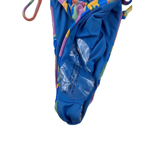 9.0 Swim - Frankie Multi Bikini Top & Bottoms in Blue & Purple - Picture 2 of 7